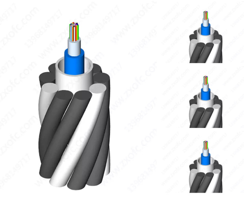 24/48 Çekirdek OPGW Fiber Optik Kablo Tek Modlu G652d Güç Opgw Aeirlal Tel